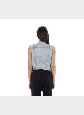 GILET JEANS BORCHIE , STONE, small