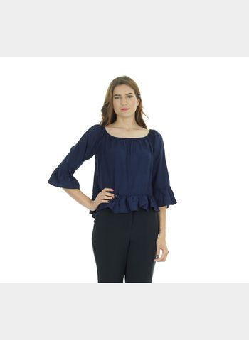 BLUSA OFF-SHOULDER 3/4 SLEEVED TOP, , small