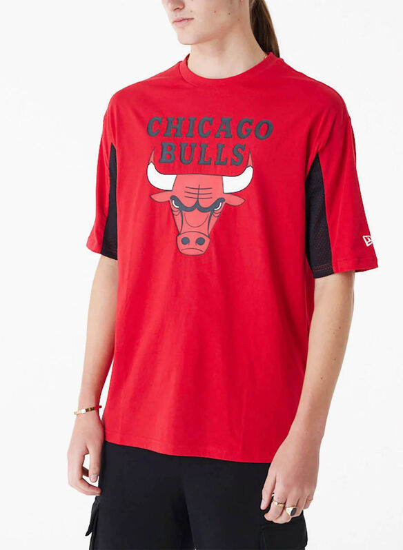 T-SHIRT NBA CHICAGO BULLS MESH, RED, medium