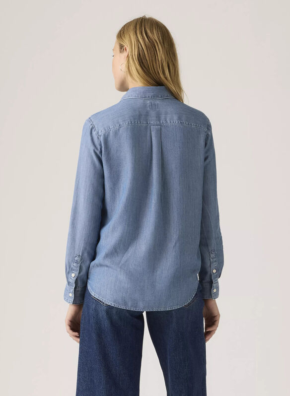 CAMICIA CHAMBREY DENIM, 0008 DENIM, medium