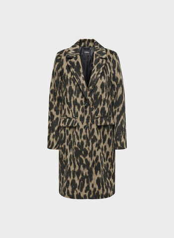 CAPPOTTO VALBORG ANIMALIER, BLACK, small