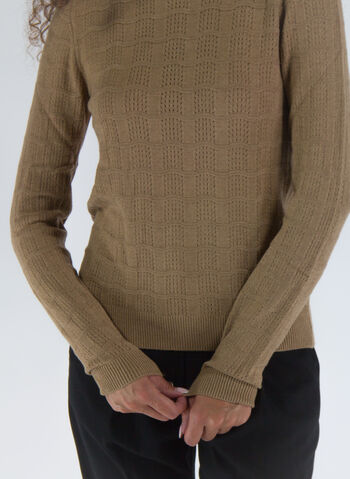 MAGLIONE TRICOT SCOLLO BARCA, CAMMELLO, small