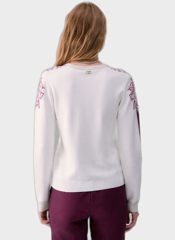 MAGLIONE JACQUARD, D3041 PANNA, medium