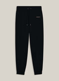 PANTALONE CON FONDO A COSTINA E BANDE LOGATE, N BLK, thumb