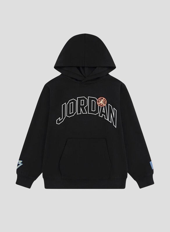 FELPA JORDAN HOODIE RAGAZZO, 023 BLK, medium