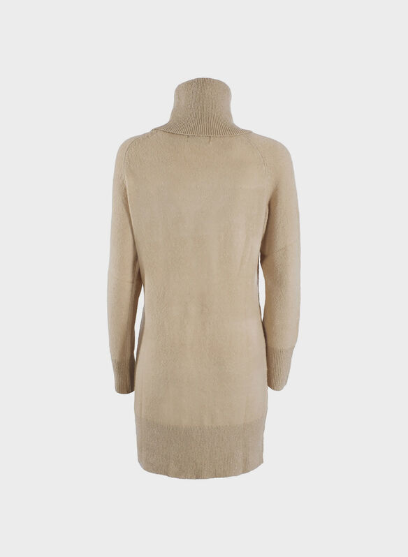 ABITO A COLLO ALTO LUREX, 0222 BEIGE, medium