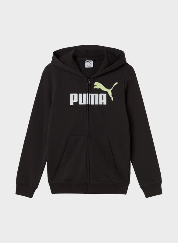 FELPA ESS2 FULL ZIP RAGAZZO, 01 BLK, medium