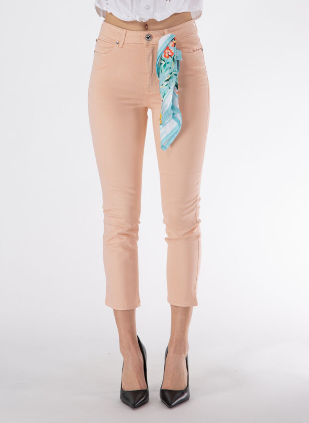 PANTALONE SATIN STRETCH, G6J4 SALMONE, large