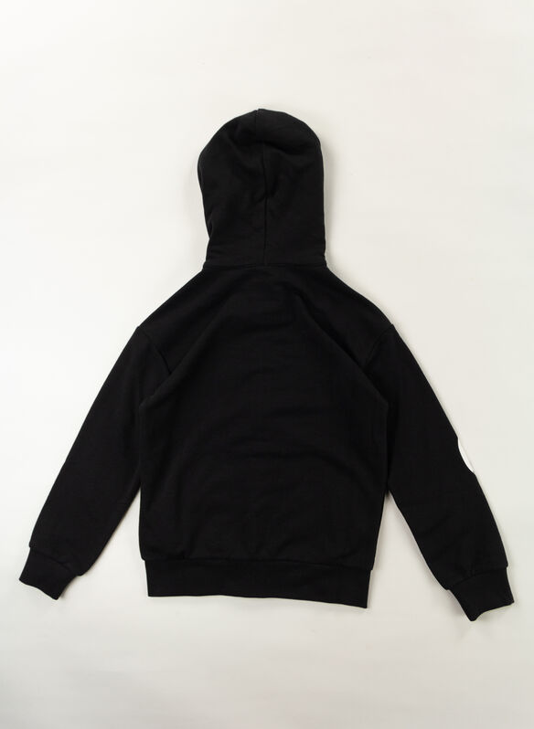 FELPA CON CAPPUCCIO RAGAZZO, KK001 BLK, medium