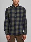 CAMICIA CHECK GINGHAM, DUSTY OLIVE OLIVE, thumb