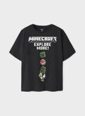 T-SHIRT MINECRAFT RAGAZZO, BLACK, thumb