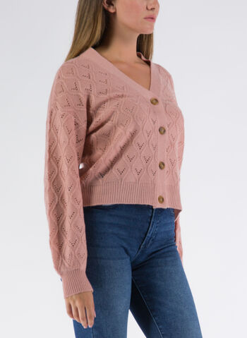 CARDIGAN LINE BOTTONI, MISTY ROSE, small