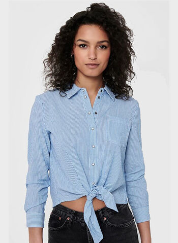 CAMICIA TIE DETAIL, CLOUD DANCER, small