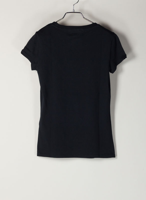 T-SHIRT LOGO PAILLETTES, 6231BLKGOLD, medium
