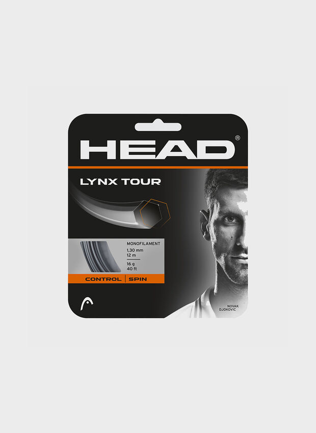 CORDA DA TENNIS LYNX TOUR CONTROL SPIN 1,25mm X 12m, 17GR GREY, large