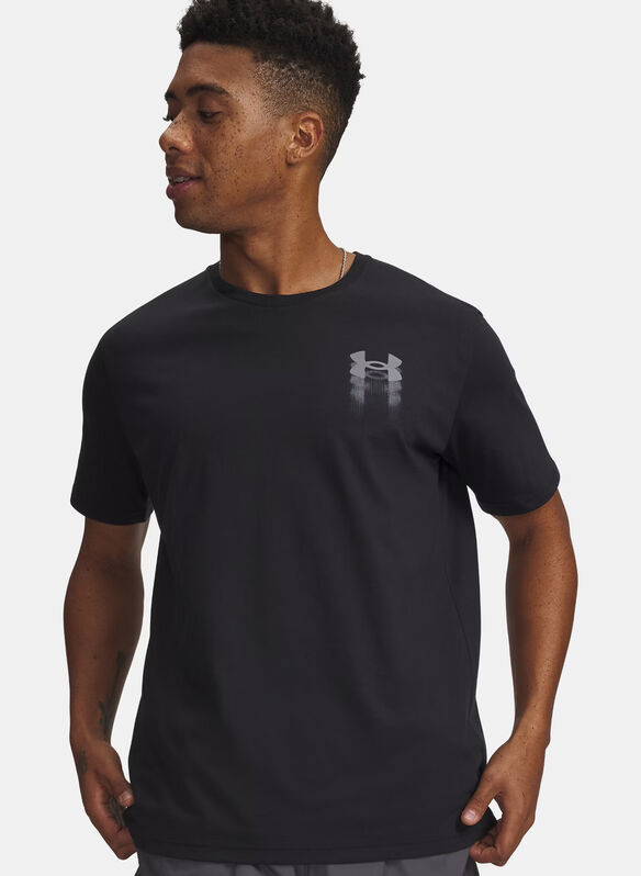 T-SHIRT BLUR LOGO POSTERIORE, 0001 BLK, medium