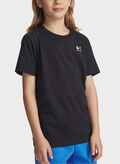 MAGLIA A MANICHE CORTE LEFT CHEST LOGO RAGAZZO, 0001 BLK, thumb