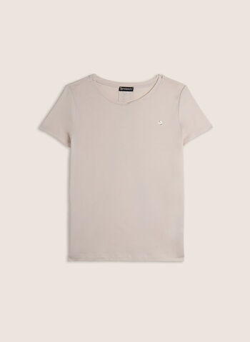 T-SHIRT CON INSERTO POSTERIORE IN SANGALLO, Z102 PANNA, small