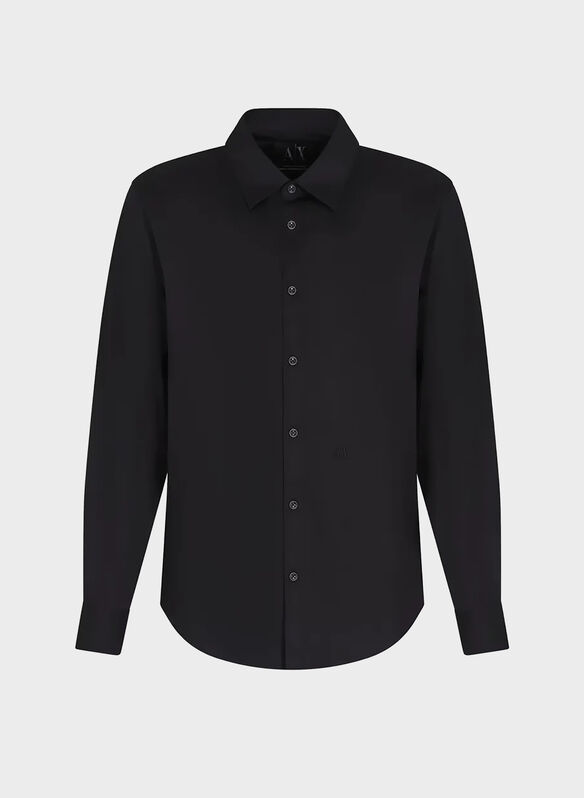 CAMICIA ICON POPELINE, UC001 BLK, medium