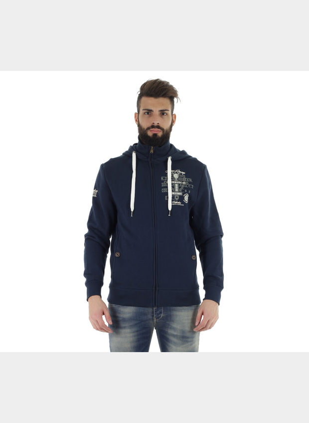 FELPA FULL ZIP RICAMO CUORE , NOTTE, large