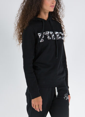 FELPA CON CAPPUCCIO, NERO NERO, small