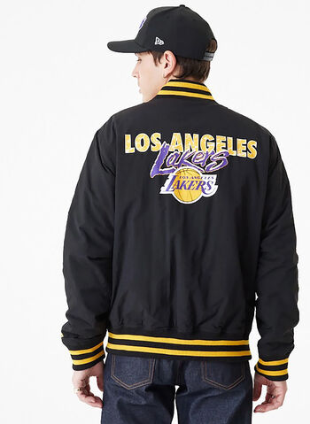 GIUBBOTTO BOMBER LOS ANGELES LAKERS, BLK, small