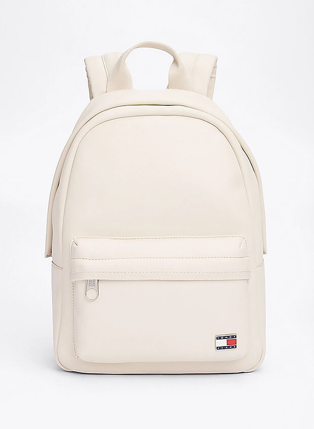 ZAINO ESSENTIAL CON PLACCHETTA E LOGO, ACG PANNA, large