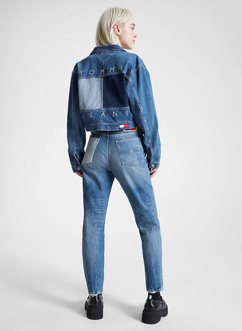 GIACCA JEANS CROP, 1A5 DENIM, small