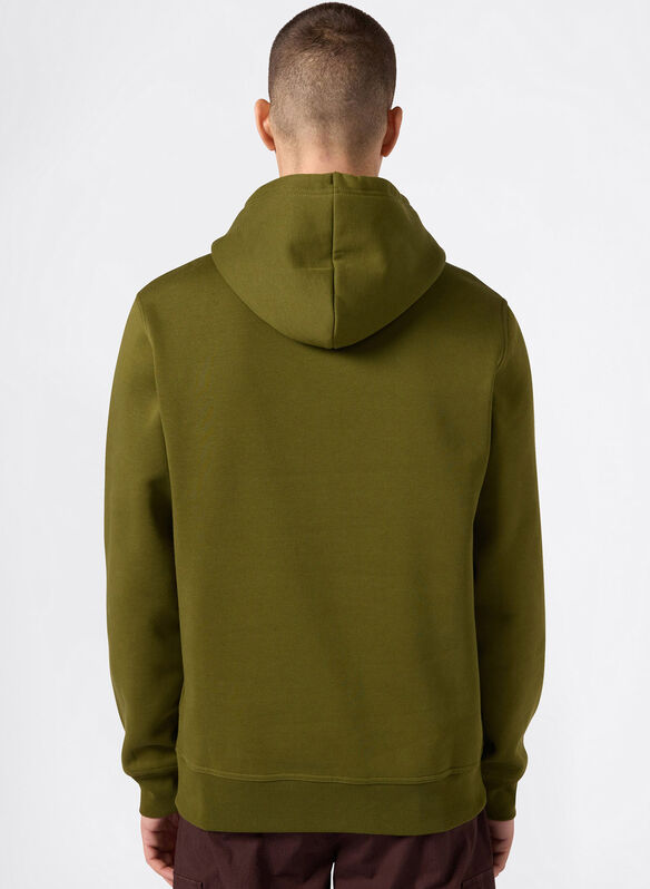 FELPA HOODIE CON RICAMO LOGO, GS508 VERDONE, medium