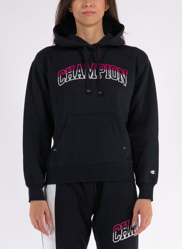 FELPA CON CAPPUCCIO, KK001 BLK, medium