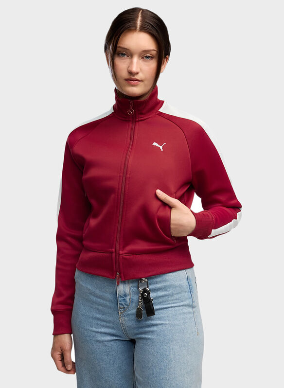 FELPA T7 FULL ZIP, 23 BORDEAUX, medium