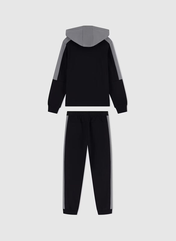 TUTA COLOR BLOCK RAGAZZO, UC001 BLKGREY, medium
