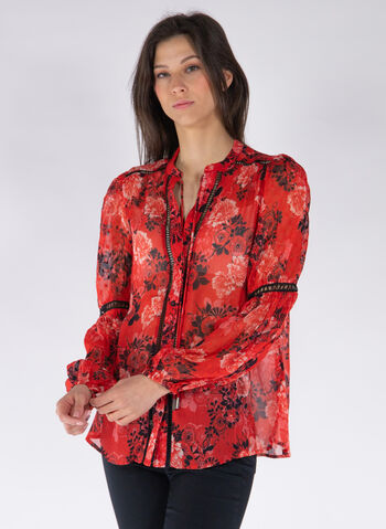 BLUSA CON FANTASIA FLOREALE, P54Q RED FANT, small