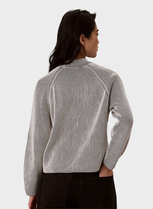 MAGLIONE GIROCOLLO BIG LOGO, UB1 BLKGREY, medium