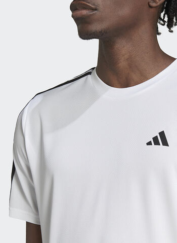 T-SHIRT DA ALLENAMENTO TRAIN ESSENTIALS 3-STRIPES, WHT, small