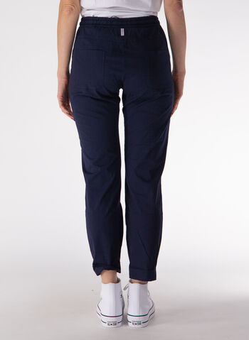 PANTALONE JOGGER IN POPELINE, 25515 NVY, small