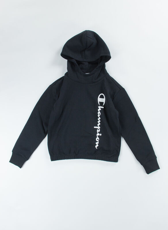 FELPA CON CAPPUCCIO AMERICAN CLASSICS RAGAZZA, KK001 BLK, medium