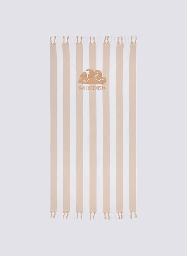 TELO MARE A RIGHE CON FRANGE, , large