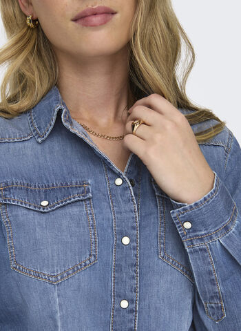 CAMICIA ALEXA, MEDIUM BLUE DENIM, small