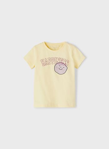 T-SHIRT POSITIVE VIBES BAMBINA, DOUBLE CREAM, small