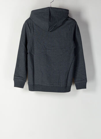 FELPA CON CAPPUCCIO E STAMPA, DARK GREY, small