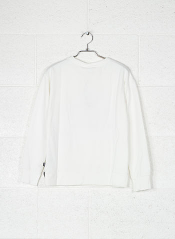 FELPA CON SCRITTA GLITTER, 1300PANNA, small