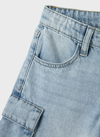 JEANS BELLA CARGO RAGAZZA, BLEACHED DENIM, small