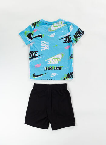 COMPLETO T-SHIRT + SHORT BAMBINO, 023 BLK, small