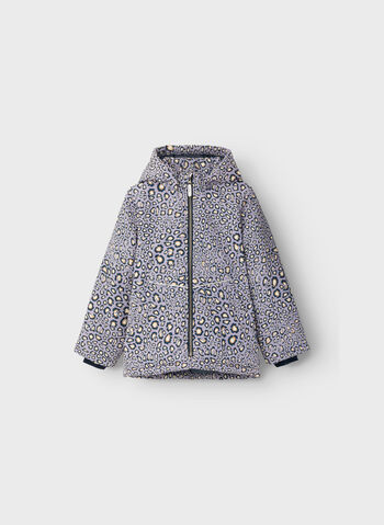 GIUBBOTTO MAXI STAMPA ANIMALIER RAGAZZA, LAVENDER GRAY, small