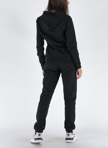 TUTA FULL ZIP CON CAPPUCCIO BIG LOGO, 2000 BLK, small