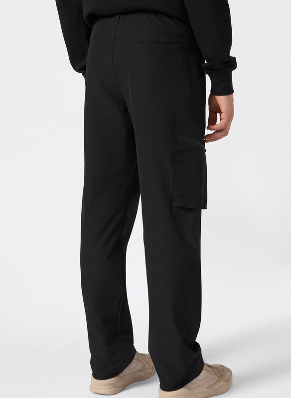 PANTALONE CARGO IN NYLON STRETCH C-TECH, KK001 BLK, medium