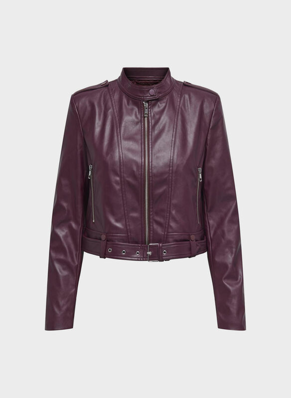 GIUBBOTTO SADIE BIKER, MAUVE WINE, medium