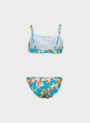 COSTUME BIKINI TOP VINTAGE RAGAZZA, 300 GREEN MULTI, small