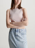 TOP CROP CON CUT-OUT IN JERSEY MILANO, TF6 PINK, thumb
